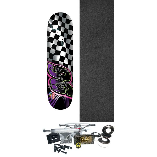 Deathwish Skateboards Jamie Foy Checkered Foy Skateboard Deck - 8.5" x 32" - Complete Skateboard Bundle